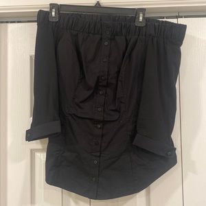 Off shoulder Anne Fontaine black top